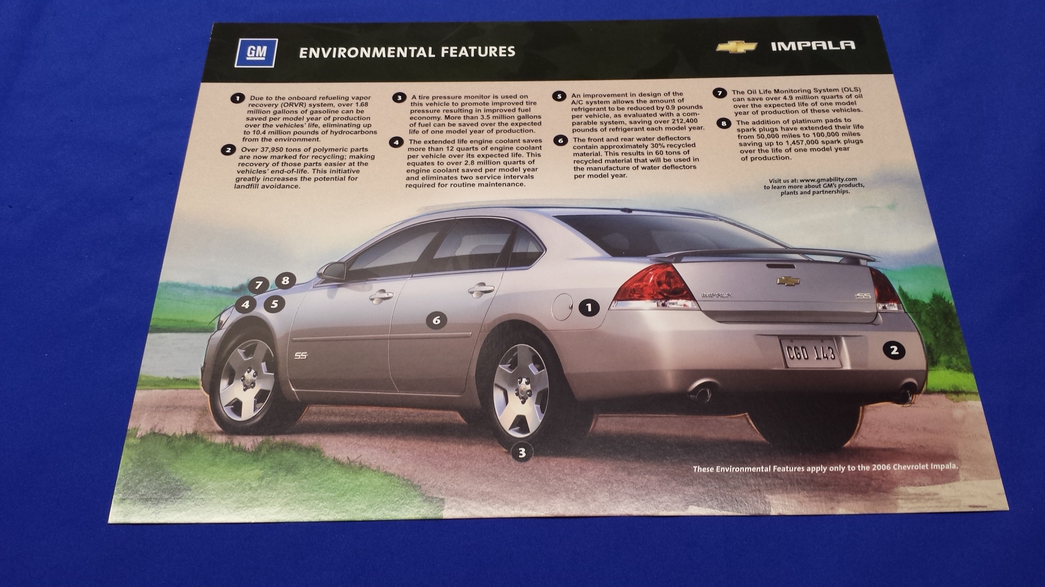 2006 Chevy Impala Mini Poster Info Card - Click Image to Close